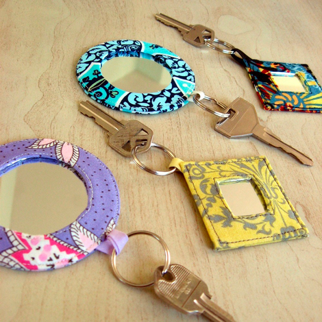 mirrored key rings mirrored key rings