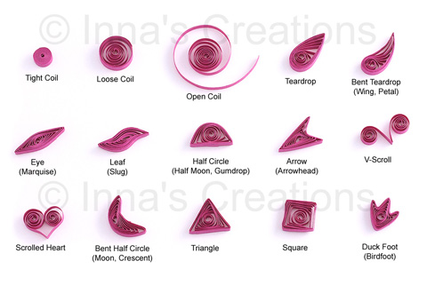 quilling basic shapes